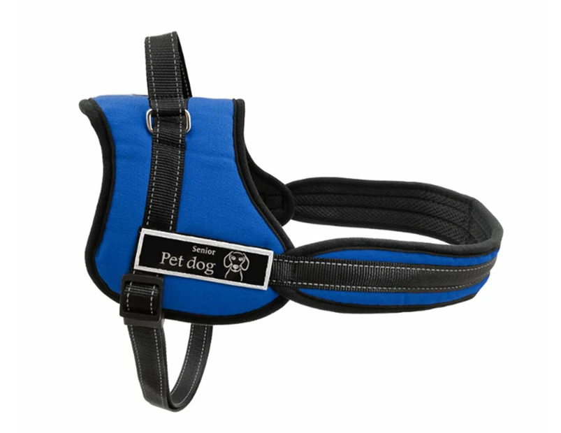Adjustable Dog Harness NO PULL Outdoor Adventure Pet Breathable Vest Blue