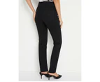 NONI B - Womens Jeans - Black Cropped - Cotton Pants - Regular - Casual Fashion - Winter - Elastane - Mid Rise - Pull On Trousers - Work Clothes - Black