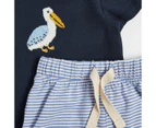 Target Baby Organic Cotton Bodysuit & Shorts Set - Blue