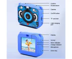 Kids Camera Waterproof Gift Toy - Underwater Camera for Kids 1080P Camcorder DV Toddler Camera Children's riding camera-blue NIFIX