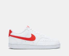 Nike Men's Court Vision Low Next Nature Sneakers - White/Picante Red