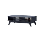 Kodu Clancy Coffee Table 2 doors black woodgrain