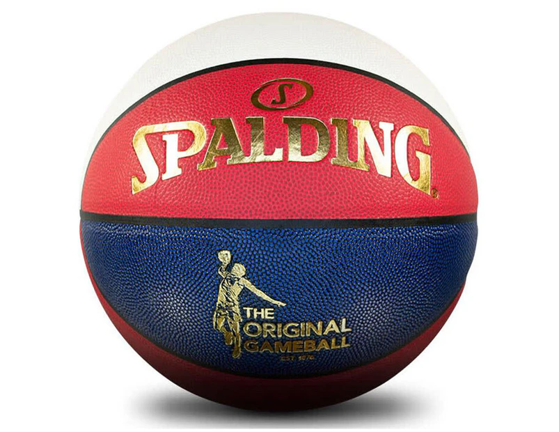 Spalding Original Game Size 7 Basketball - Red/White/Blue