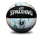 Spalding Marble Series Size 6 Outdoor Basketball - Black/Rainbow