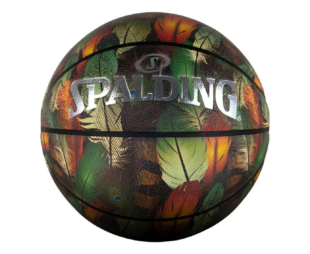 Spalding Size 7 Indoor/Outdoor Basketball - Bird Feathers