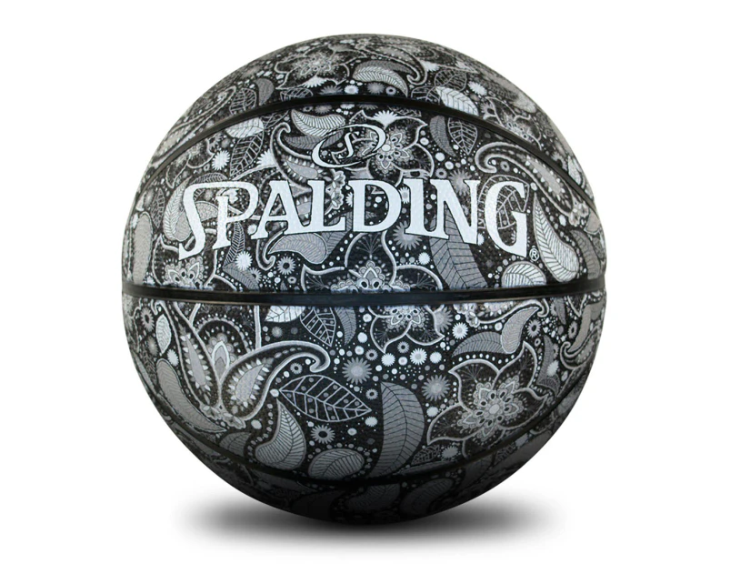 Spalding Paisley Size 6 Outdoor Basketball - Black/White