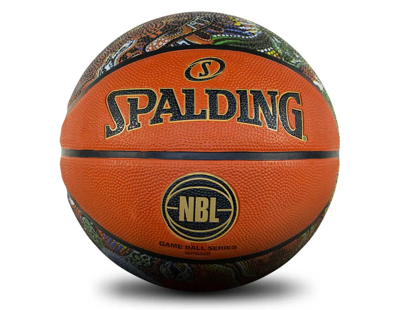 Spalding NBL Indigenous Round Size 7 Outdoor Basketball - Brown/Multi