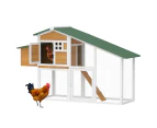 Advwin Chicken Coop Rabbit Hutch Wooden Pet Cage 162x48x109cm