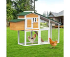 Advwin Chicken Coop Rabbit Hutch Wooden Pet Cage 162x48x109cm