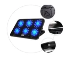 12"-17" Laptop Blue LED A9 Laptop Cooler 6 Powerful Fan Table Stand