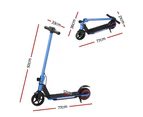 Electric Scooter 130W 16KM/H LED Light Folding Portable Riding Commuter Blue