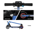 Electric Scooter 130W 16KM/H LED Light Folding Portable Riding Commuter Blue