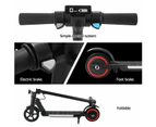 Electric Scooter 130W 16KM/H LED Light Folding Portable Riding Commuter Black