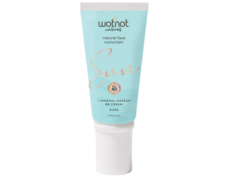 Wotnot 40 SPF Natural Face Sunscreen, BB Cream & Mineral Makeup Nude (60 g)