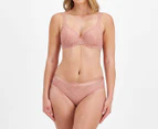 Berlei Women's Barely There Lace Bikini Briefs - Dusty Pink