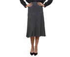 NONI B - Womens Skirts - Midi - Winter - Silver - A Line - Smart Casual Fashion - Relaxed Fit - Knitwear - Knee Length - Work Clothes - Office Wear - Silver