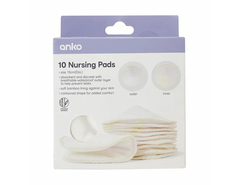 Nursing Pads, 10 Pack - Anko