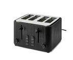 4 Slice Toaster, Black - Anko