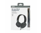 On Ear Wired Headphones - Anko - Black
