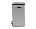 2 Compartment Stainless Steel Recycle Bin, 40L - Anko