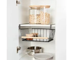 Wire & Wood Undershelf Basket - Anko