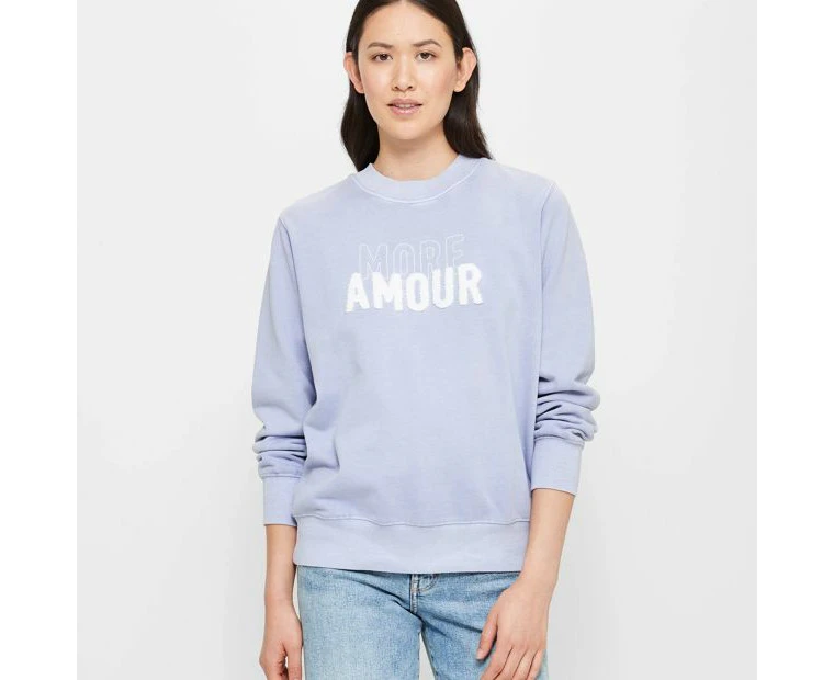 Target Garment Dyed Crew Jumper - Purple