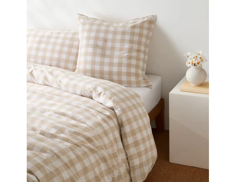 Target Emett Gingham Linen/Cotton European Pillowcase