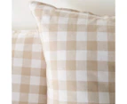 Target Emett Gingham Linen/Cotton European Pillowcase - Neutral