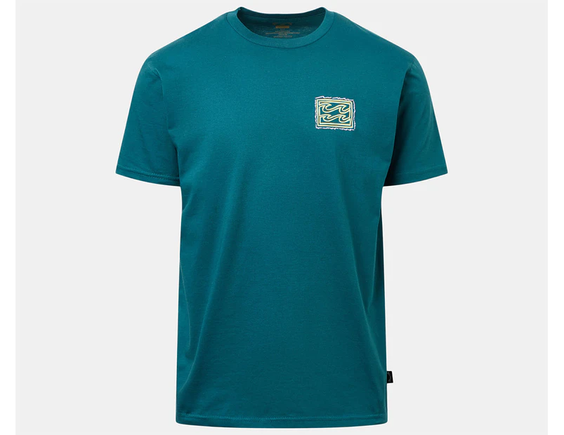 Billabong Men's Crayon Wave Short Sleeve Tee / T-Shirt / Tshirt - Teal