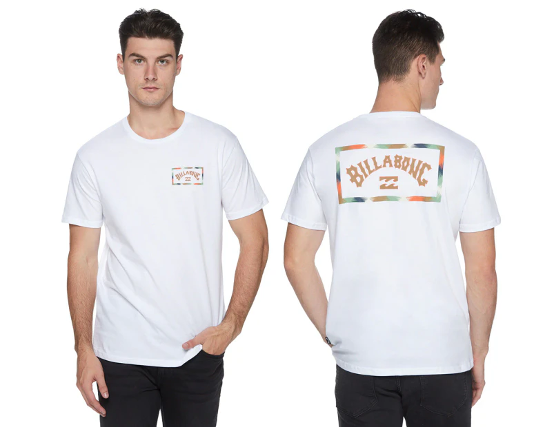 Billabong Men's A/Div Arch Short Sleeve Tee / T-Shirt / Tshirt - White