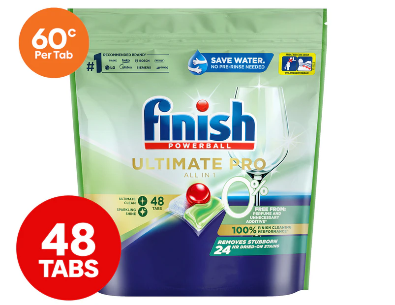 Finish Quantum Ultimate Pro 0% Dishwashing Tabs 48pk