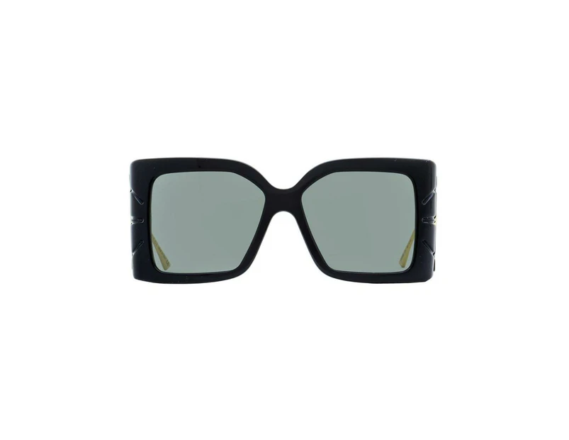 Gucci Women's Leaf Motif Sunglasses GG0535S 001 Black/Gold 56mm