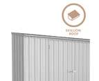 Absco Sheds 3.00mW x 0.78mD x 1.95mH Zincalume Economy Garden Shed - Double Door