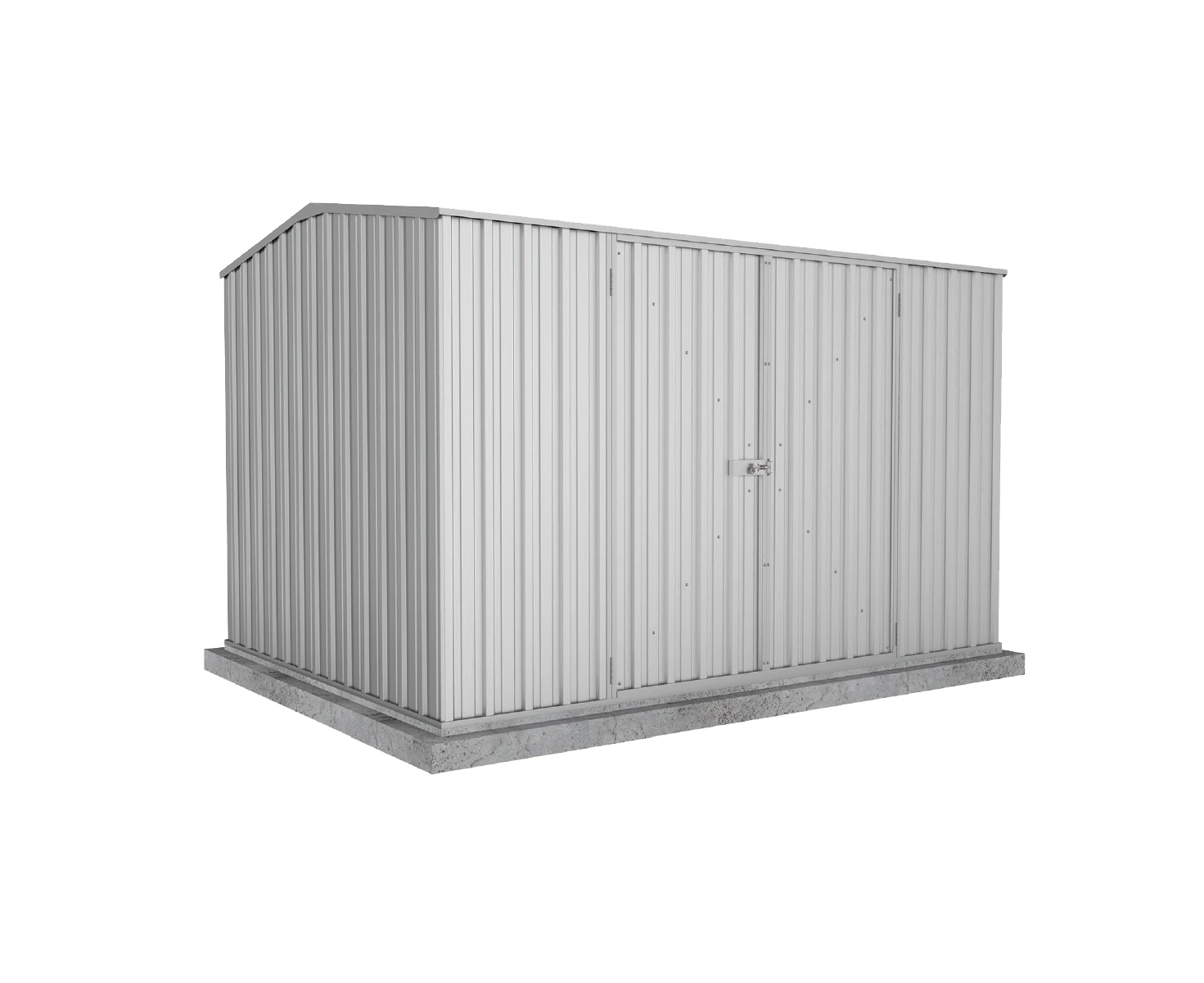 Absco Sheds 3.00mW x 2.26.mD x 2.00mH Zincalume Economy Garden Shed - Double Door