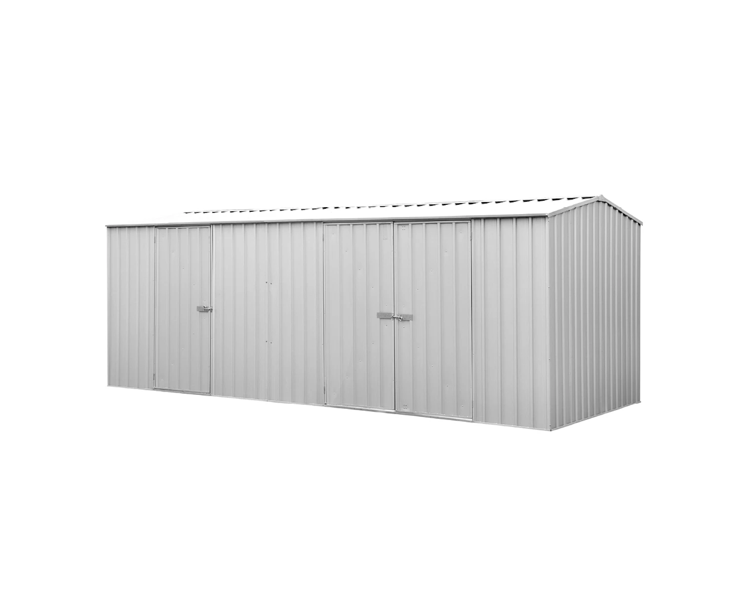 Absco Sheds 5.22mW x 2.26mD x 2.06mH Zincalume Economy Garden Shed - Triple Door