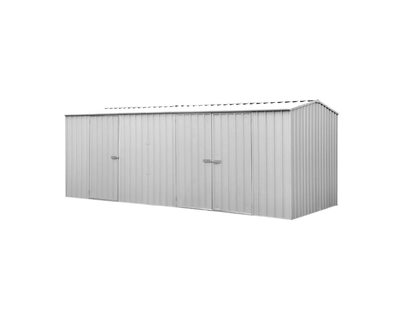 Absco Sheds 5.22mW x 2.26mD x 2.06mH Zincalume Economy Garden Shed - Triple Door