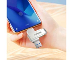 Thinkplus 128GB USB Flash Drive USB-A&Type-C Dual Metal Interface High Speed Pendrive Mini Portable Memory U Disk for Phone TV Laptop