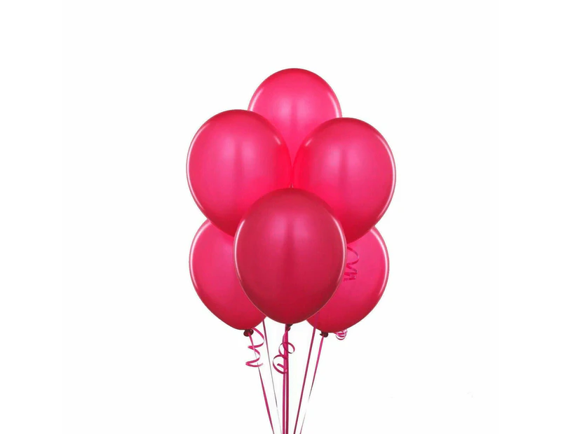 100PCS Latex Balloons in 25 Colours 10inch for Birthdays Weddings & Parties - Deep Rose
