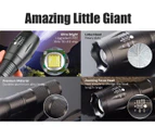 Focal T6 LED Flashlight Torch (Sydney Stock) Rechargeable Zoom Light Torch 18650 Battery Outdoor Camping Waterproof