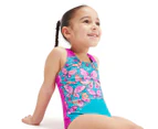 Speedo Toddler Girls' Digital Placement One Piece Swimsuit - Very Fuchsia