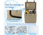 Costway 40L Portable Ice Chest Hard Cooler Box Insulated w/Bottle  Opener&Cup Holder for Drink BBQ Picnic Fishing Grey