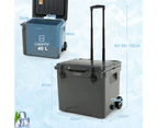 Costway 40L Portable Ice Chest Hard Cooler Box Insulated w/Bottle Opener&Cup Holder for Drink BBQ Picnic Fishing Grey