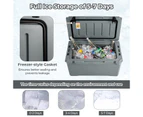 Costway 47L Outdoor Ice Chest Portable Hard Cooler w/Bottle Opener Camping BBQ Beach RV, Grey