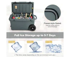 Costway 71L Portable Ice Chest Hard Cooler Box Insulated w/Handles for Drink BBQ Picnic Fishing Grey