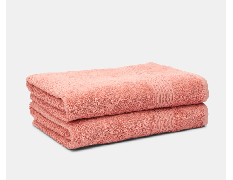 Royal Doulton Organic Cotton Bath Towel 2-Pack - Coral