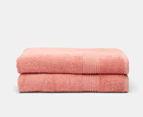Royal Doulton Organic Cotton Bath Towel 2-Pack - Coral