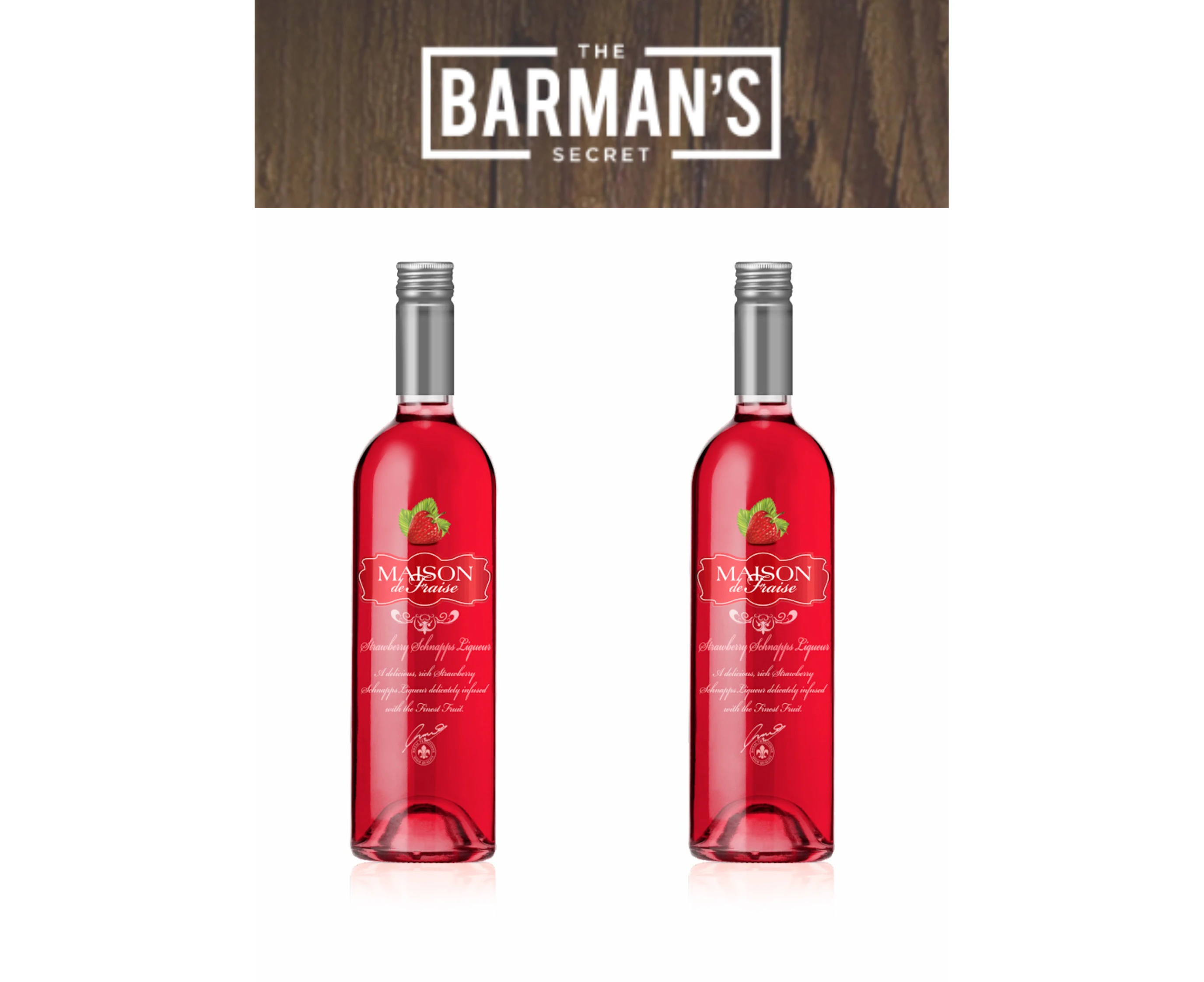 Maison Strawberry Liqueur 750ml (Pack of 2)