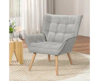 Artiss Armchair Grey Linen Fabric Cindy