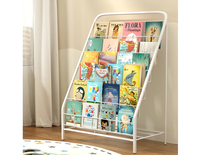 Keezi 6 Tiers Kids Bookshelf Magazine Rack Bookcase Organiser Foldable