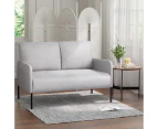 Artiss Armchair 2-Seater Sofa Pillow Linen Grey